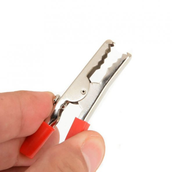 Koodmax-Timsah Ağzı Akü Maşası Kilps Kıskaç Küçük - 2 Adet Kırmızı Siyah - Resim 5