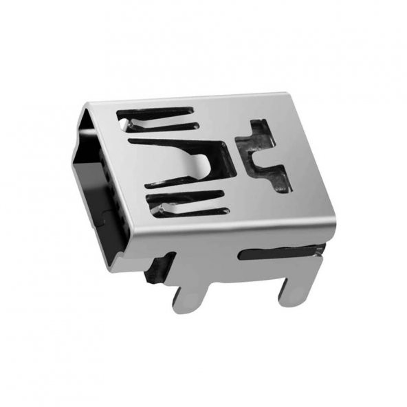 Koodmax-5 Pin Mini Usb Soket Usb Type-B 90 Derece Konnektör Lehimlik 5Li
