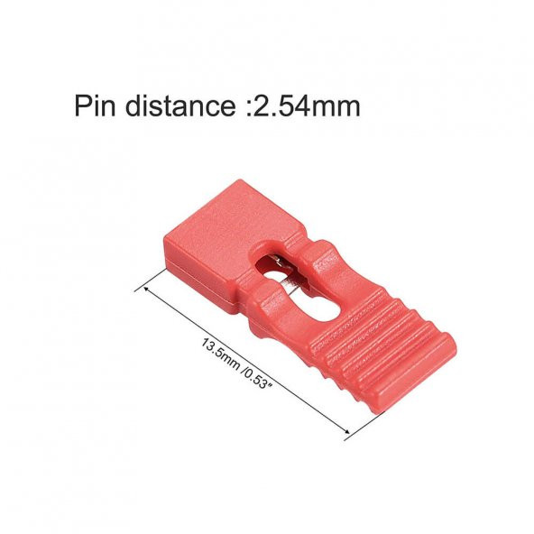 Koodmax-2 Pin 2.54Mm Uzun Tip Dişi Uzun Jumper - Kırmızı Renk - 10 Adet - Resim 2