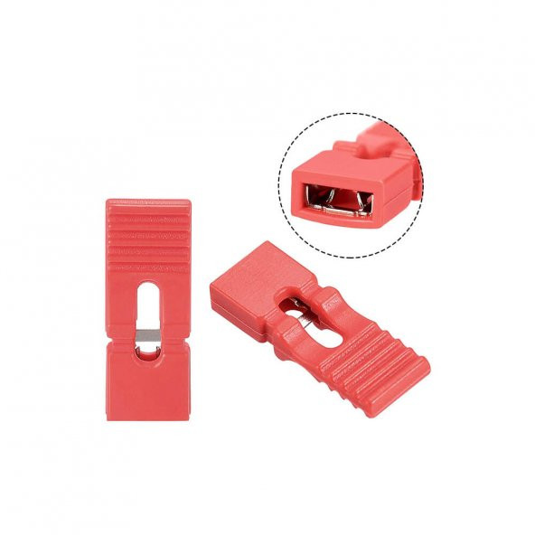 Koodmax-2 Pin 2.54Mm Uzun Tip Dişi Uzun Jumper - Kırmızı Renk - 10 Adet - Resim 4