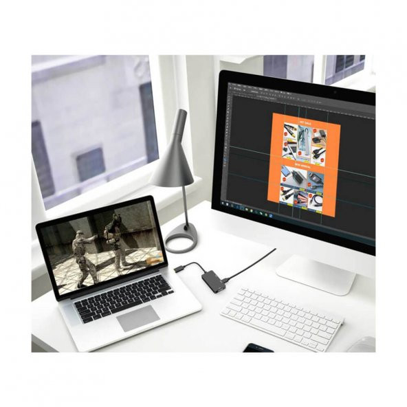 Displayport To Hdmi Vga Dvi Çevirici Dp Dönüştürücü Siyah - 4