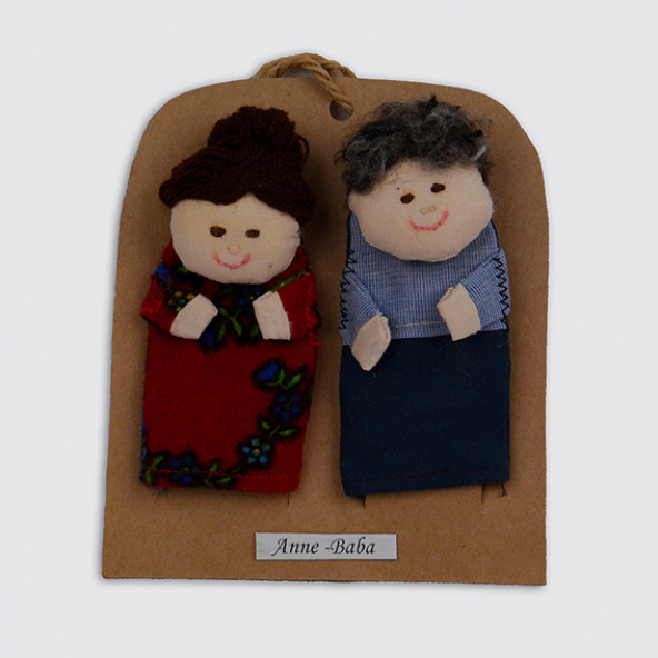Anne - Baba Temalı Parmak Kukla