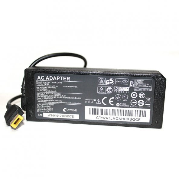 Koodmax Lenovo G500, G505, G510 20V 3.25A Usb Kare Uç Adaptör Şarj Aleti - 4