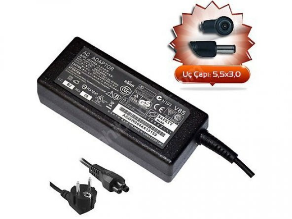 Koodmax Samsung R510H R700 R410 19V 3.16A 5.5*3.0Mm Notebook Adaptörü ürün görseli