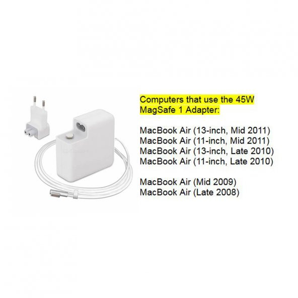 Koodmax 14.5V 45W Apple Macbook Air A1304 Mc506Ll/A Adaptör Şarj Aleti - 7