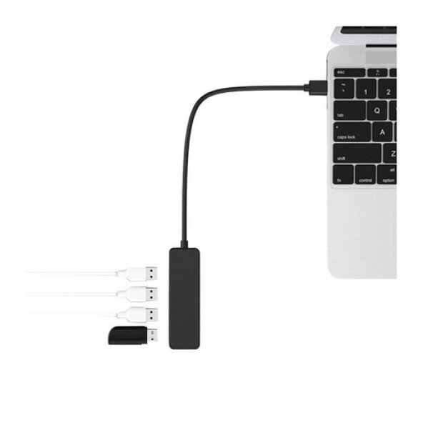 4 Port 2.0 Usb Hub Slim Usb Çoklayıcı Ledli Hub (551900354) - Resim 4