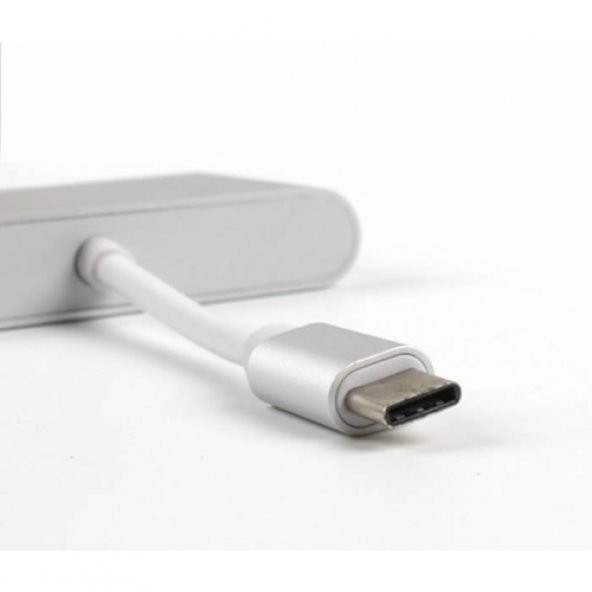 Type-C To 3 In 1 Vga Usb 3.0 Type C Macbook Projeksiyon Kablo - 3