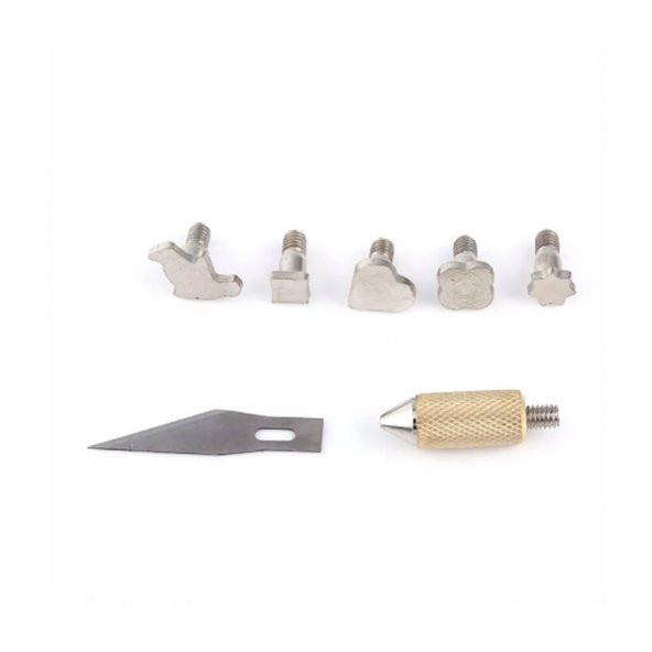 28 Parça Ahşap Kesme Oyma Yakma Kabartma Lehimleme Uç Seti - Resim 2