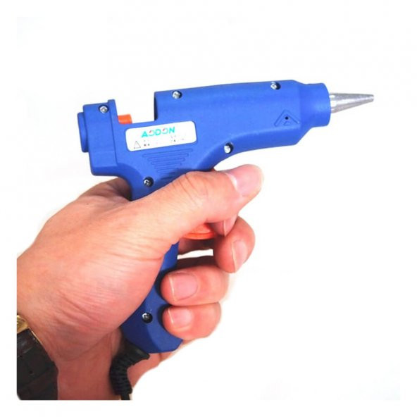 Silikon Tabancası Anahtarlı Sıcak Mum Silikon Tabanca 20 W Mavi - Resim 3