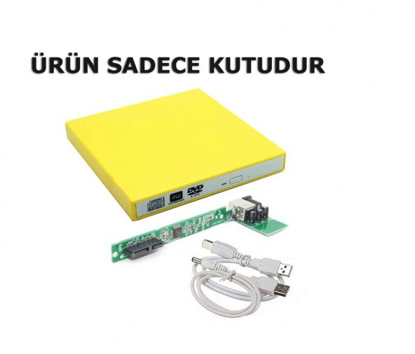 Usb Sata Harici Dvd Rw Kutu 12.7 Mm Sarı - Ürün Sadece Kutudur