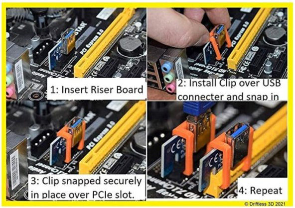 Pcı Riser Tutucu Riserlern Kaymasını ve Çıkmasını Engeller. ürün görseli 1