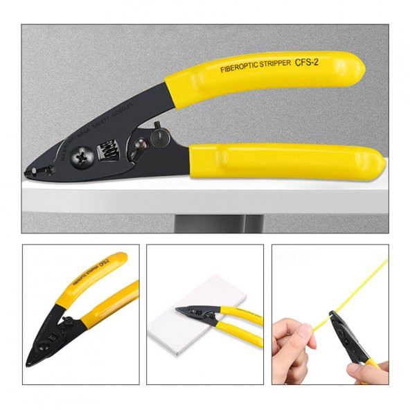 Fiber Optik Kablo Soyucu Kesici Pense Cfs-2 Sıyırıcı 2 Dişli - Resim 5