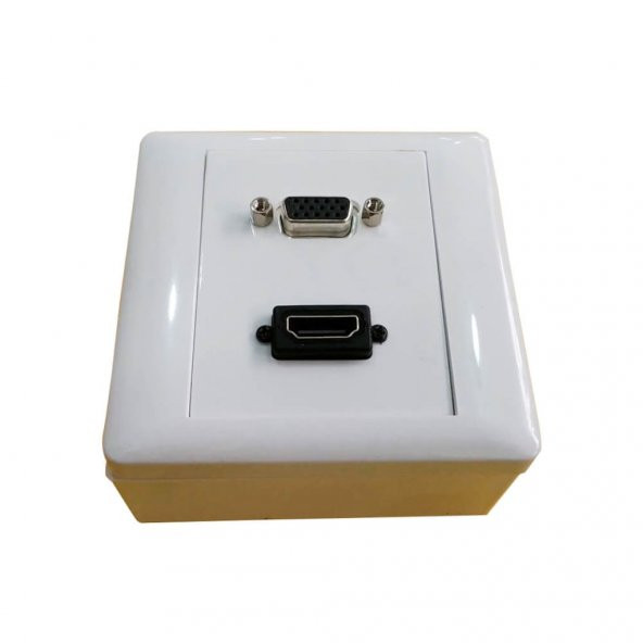 Turbosepet Hdmi+Vga Duvar Prizi - Hdmi Vga Sıva Altı Sıva Üstü Priz ürün görseli