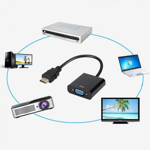 Hdmi To Vga Hdmi To Vga Adaptör Çevirici Dönüştürücü - 2