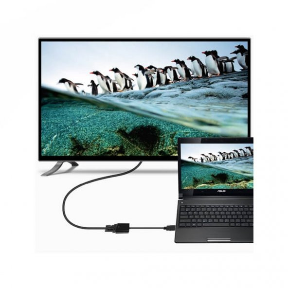 Hdmı To Vga Kablo Çevirici Dönüştürücü + Ses - Hdmi To Vga Kablo (551664582) - 3