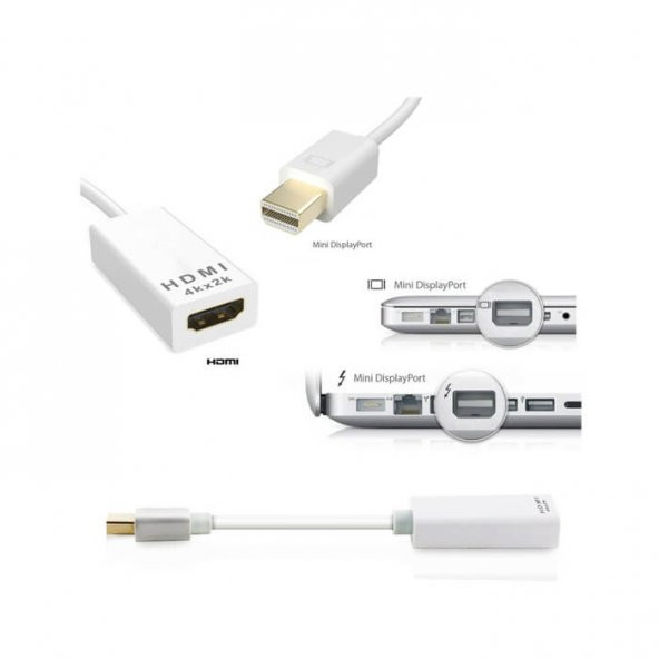 4K Destekli Mini Displayport To Hdmi Kablo Macbook Thunderbolt - 2