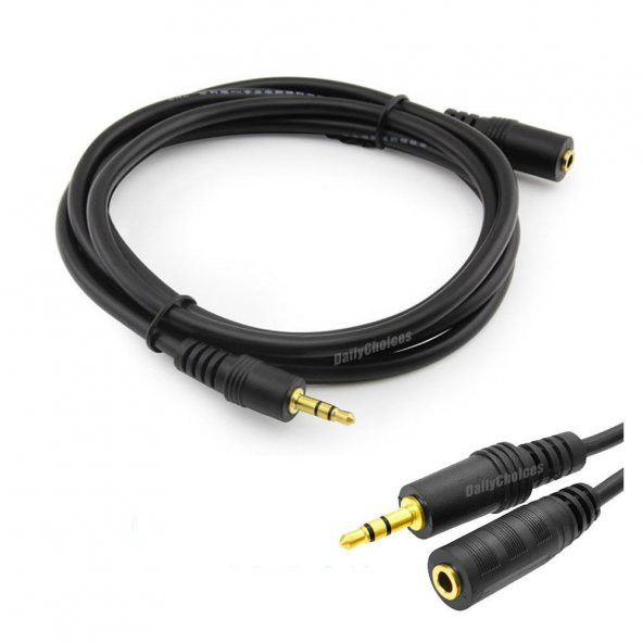 3 Metre Aux Stereo 3.5Mm Ses Kulaklık Hoparlör Uzatma Kablosu - 2