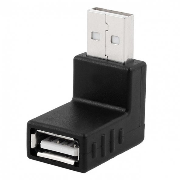 Usb 2.0 Erkek Dişi Çevirici Uzatma - 90 Derece Sağ Açılı - Resim 3