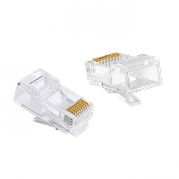 Rj45 Konnektör 50 Adet Network Cat5 Cat6 Jak Jack Ethernet Uç - Resim 4