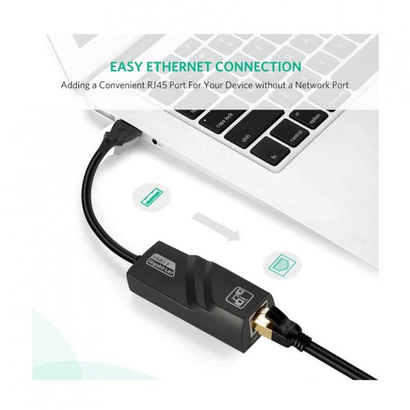 USB 3.0 Gigabit Ethernet Kartı Adaptör Rj45 10 100 1000 Mbps - Resim 3
