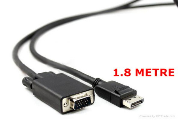 Displayport To Vga Display Port Vga Kablo 1.8M - 3