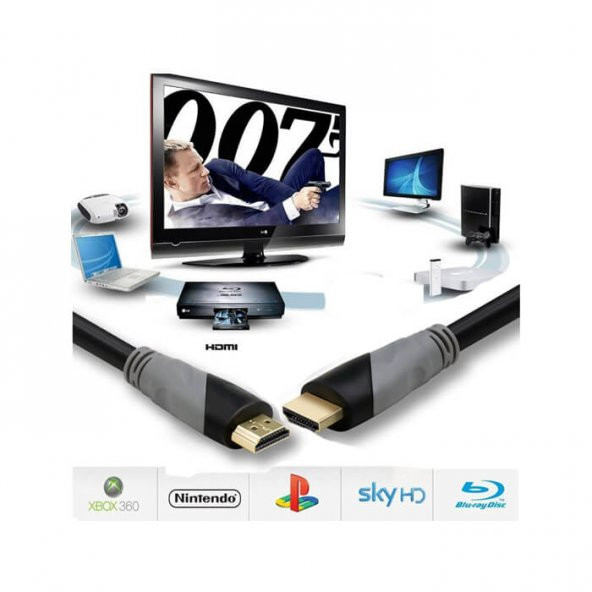 10M Metre 4K Hdmi 2.0 Kablo 60Hz 19+1 Ultra Hd 18Gbps 2160P - Resim 2