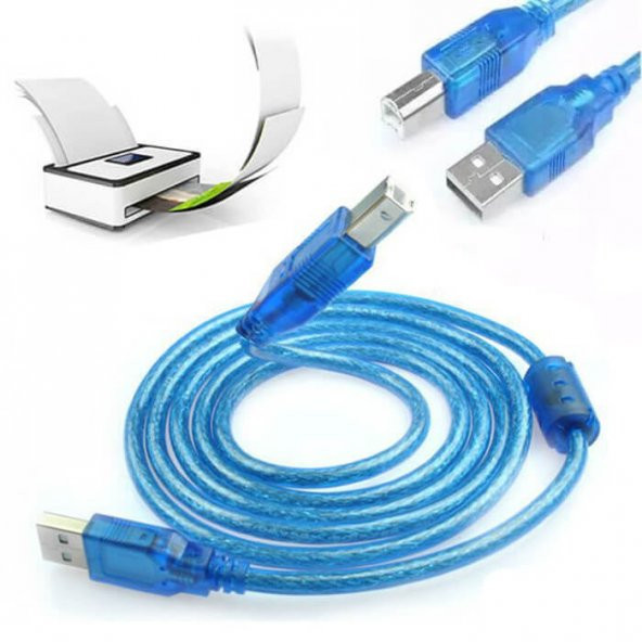 1 Metre Usb 2.0 Yazıcı Kablosu - Usb Tip B Kablo