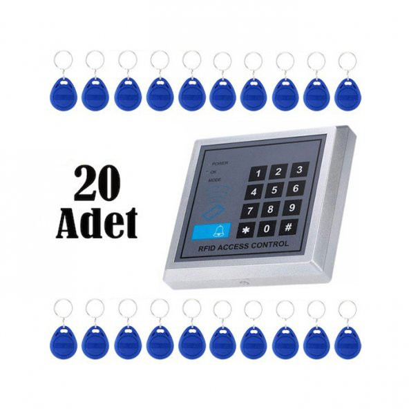 Rfid Şifreli Kapı Kilidi 20 Adet Tag Göstergeç Anahtarlık N11.849 ürün görseli