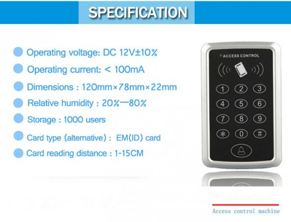 Rfid Şifreli Kapı Kilidi 20 Adet Tag Göstergeç Anahtarlık N11.848 - 6