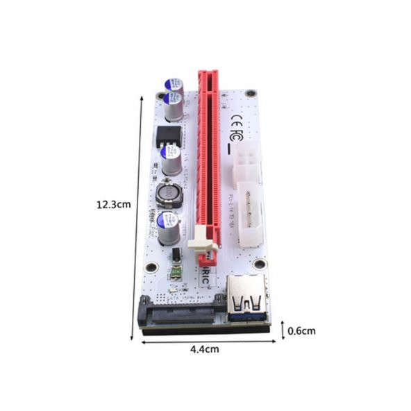 PCI-E 1X To 16X Usb 3.0 Riser Kart 6 Adet - Resim 3