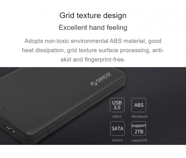 Orico Usb 3.0 Taşınabilir 2.5 İnç Harici Harddisk Kutusu Siyah - 3