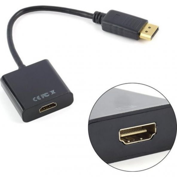 Displayport To Hdmi Çevirici Adaptör Kablosu Converter Cable - 3