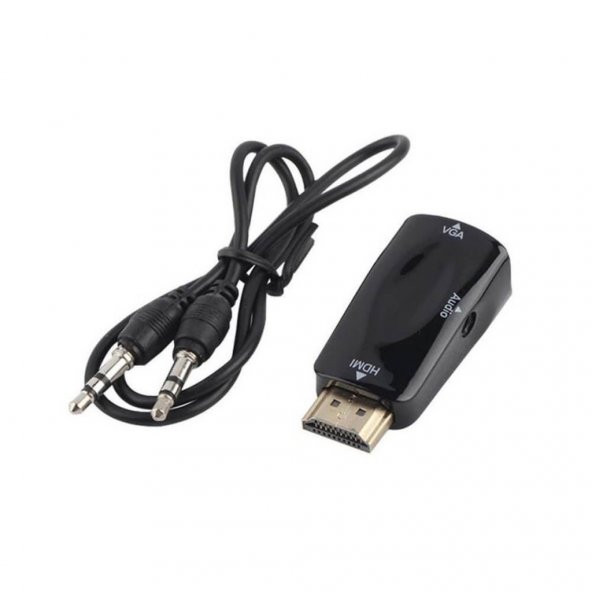 Hdmi To Vga Çevirici Dönüştürücü Adaptör 3.5Mm Ses Çıkışlı 1080P (551664310) - 4