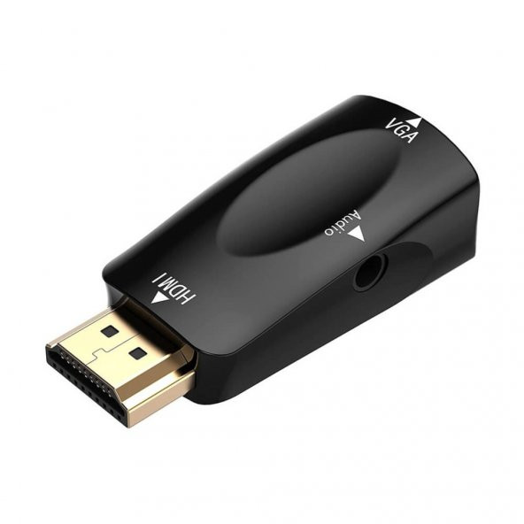 Hdmi To Vga Çevirici Dönüştürücü Adaptör 3.5Mm Ses Çıkışlı 1080P (551664310) - 5
