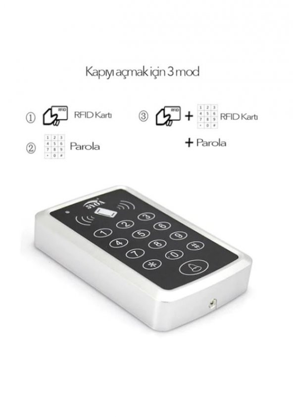 Wozlo Rfid Şifreli Access Sistem Kapı Kilidi + Tag Göstergeç Manyetik Anahtarlık 20 Adet - Resim 6