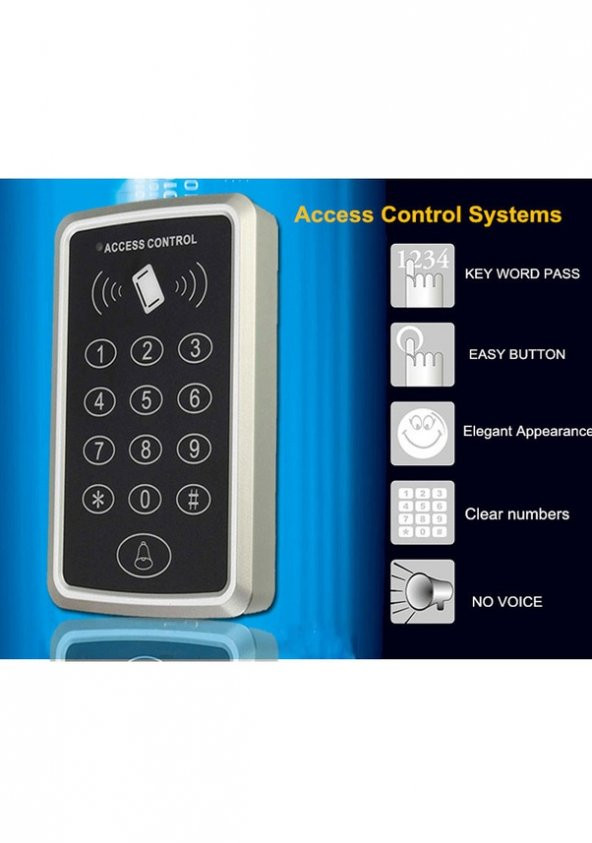 Wozlo Rfid Şifreli Access Sistem Kapı Kilidi + Tag Göstergeç Manyetik Anahtarlık 20 Adet - Resim 7