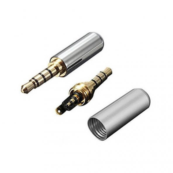 4 Pin Stereo Konnektör - Lehim Tipi - Vidalı Birleşme Gri (551664237) - Resim 3