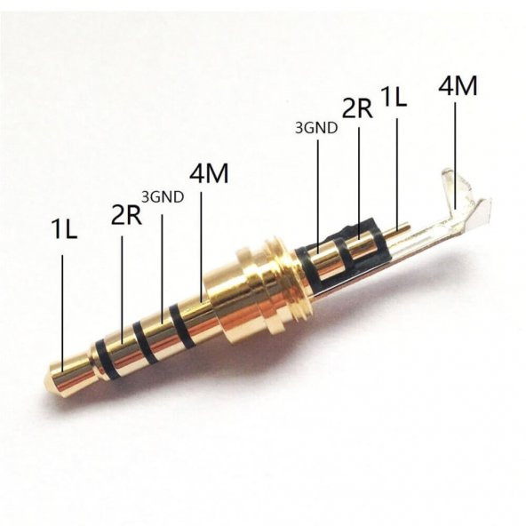 4 Pin Stereo Konnektör - Lehim Tipi - Vidalı Birleşme Gri (551664237) - Resim 4