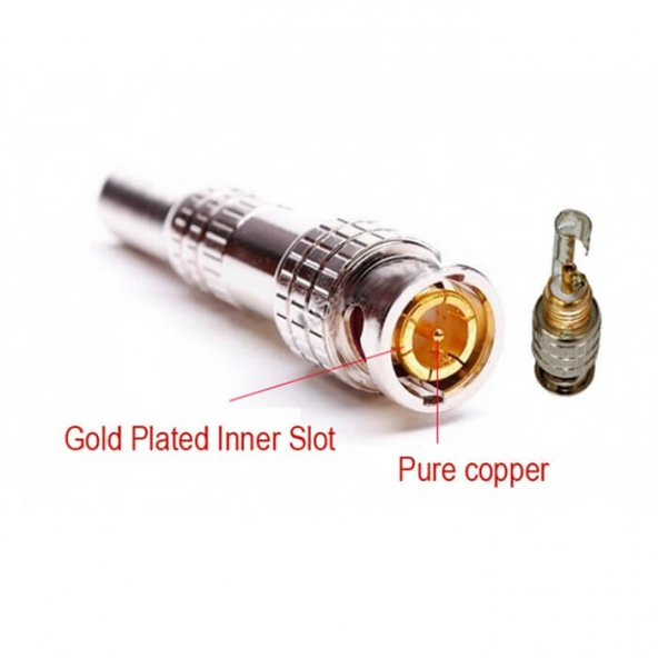 Wozlo Yaylı Bnc Konnektör Fiş Jack 5 Adet - Resim 3