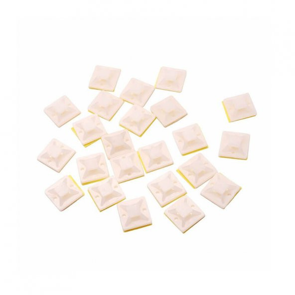 20 20Mm Kare Yapışkanlı Kroşe Kablo Bağı Kablo Tutucu - 10 Adet - Resim 8