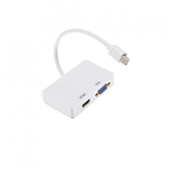 Wozlo Minidisplayport to Hdmi Vga Çevirici 4K Thunderbolt Macbook Dönüştürücü Kablo - 4