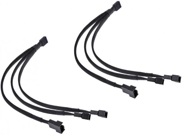 4 Pin 3Lü Fan Çoklayıcı Fan Splitter Fan Çoğaltıcı 4Pin 3 Pin - Resim 3