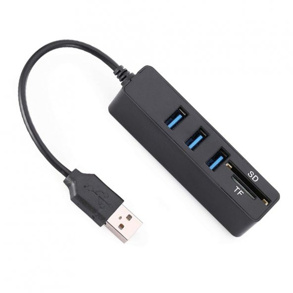 3 Port Usb 3.0 Çoklayıcı 2 İn 1 Hub Sd Tf Kart Okuyuculu 480 Mbps - 3