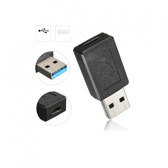 Usb 3.0 Erkek To Usb 3.1 Type-C Dişi Çevirici Dönüştürücü Adaptör