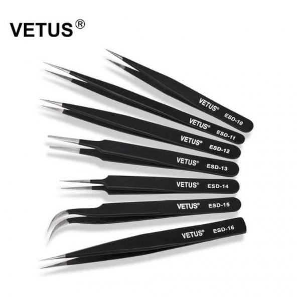 Turbosepet Vetus Elektronik Cımbız Setitweezer Set Hassas Antistatik Çelik 519173253 - Resim 2