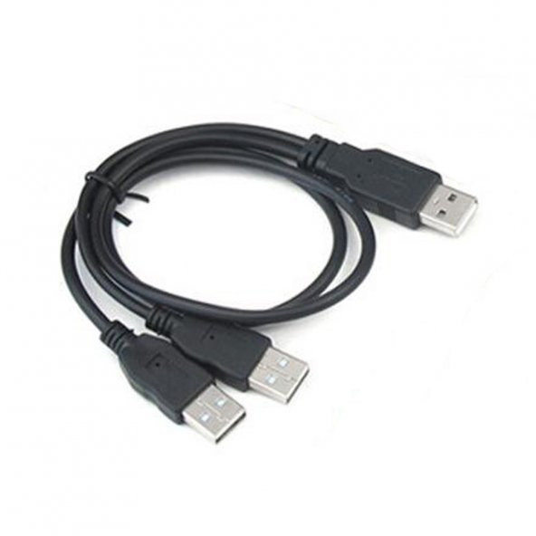 Harici Disk Hdd Bağlantı Kablosu Usb Y Kablo 3 Ucu Usb Kablo - 3