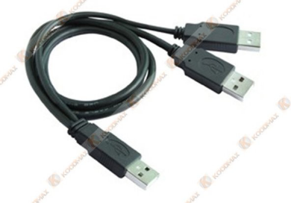 Harici Disk Hdd Bağlantı Kablosu Usb Y Kablo 3 Ucu Usb Kablo - 5