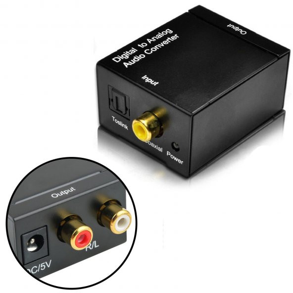 Dijital Digital To Analog Toslink Ses Çevirici Dönüştürü ürün görseli 1
