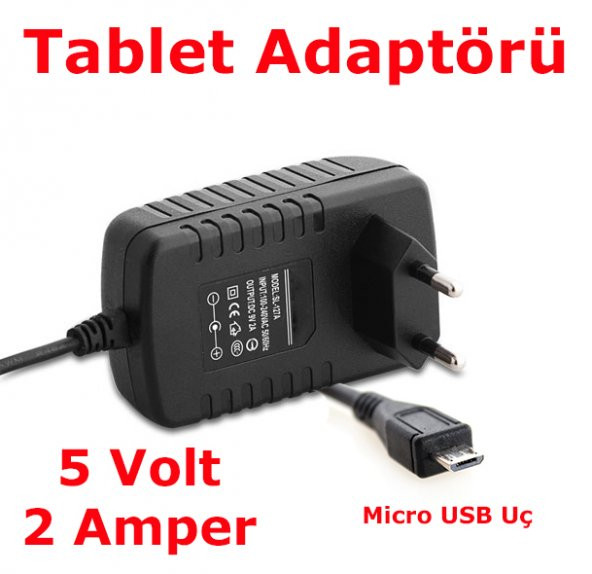 Micro Usb Uç Tablet Pc Adaptörü 5 Volt Şarj Alei 5V 2A