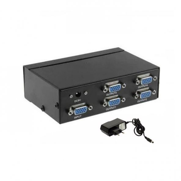 4 Port Vga Çoklayıcı Splitter 1 Kasa 4 Monitör Adaptörlü ürün görseli